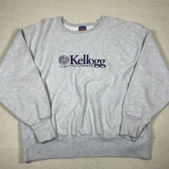 Champion Reverse Weave Sweatshirt Mens 2XL Kellogg Northwestern University Crewn - Picture 1 of 9